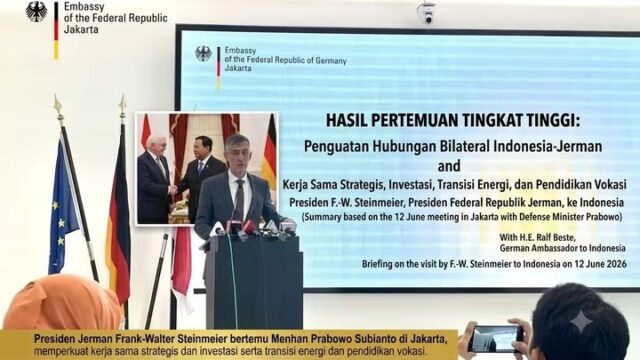 Perkuat Kemitraan Strategis, Presiden Jerman Frank-Walter Steinmeier Temui Prabowo Subianto di Jakarta**
